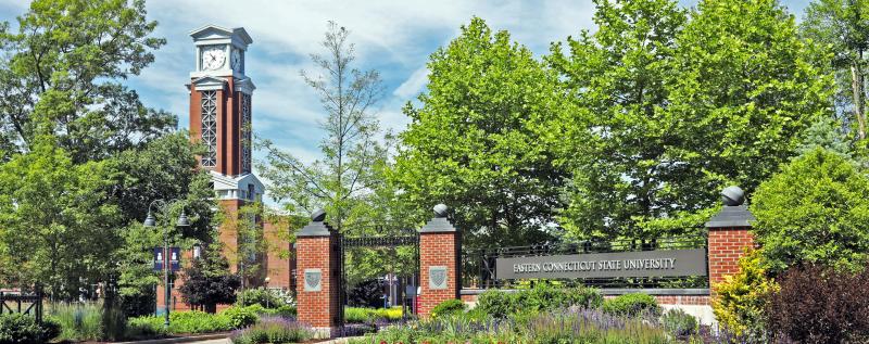 Photo of Eastern Connecticut State University gates