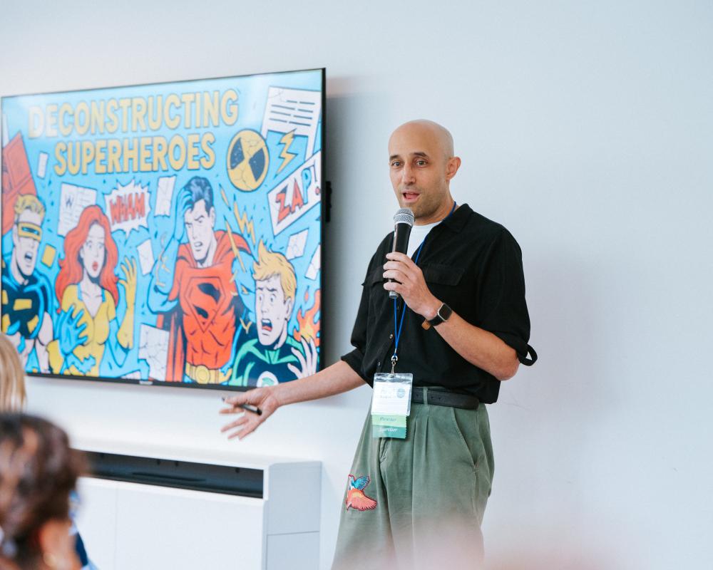 A presenter speaks during the deepening clinical practice conference