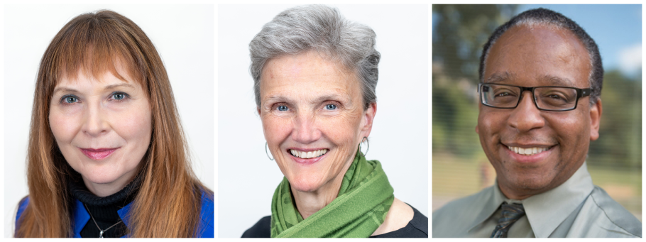 Pictured above, left to right: Annemarie Gockel, Peggy O'Neill and Nnamdi Pole.