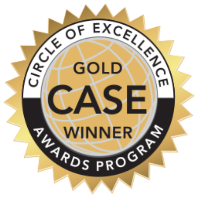 CASE Circle of Excellence God Award emblem.