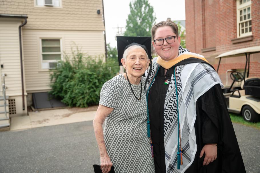 Reeve Buchdahl, M.S.W. '24 with grandmother Sheila Buchdahl, M.S.W. '64