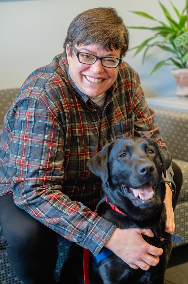 Beth Prullage and her dog, Rosie.