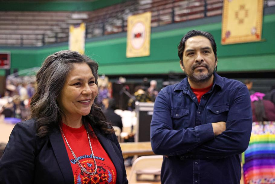 Pam Begay at a Powwow