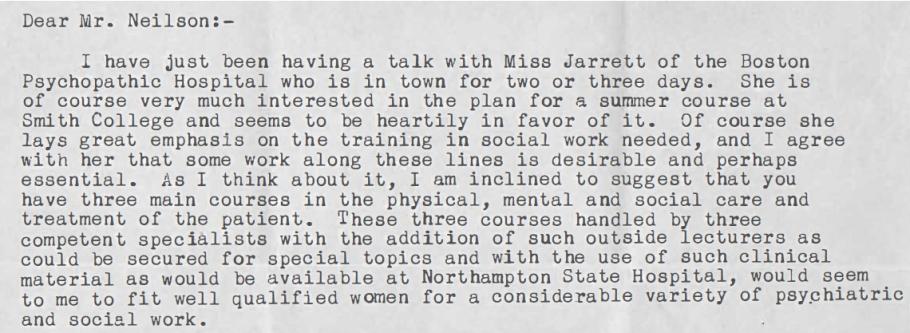 Mary Vida Clark to William Neilson, April 22, 1918. Mary Jarrett Collection, MS83, Sophia Smith Special Collections, Smith College, Northampton, MA.
