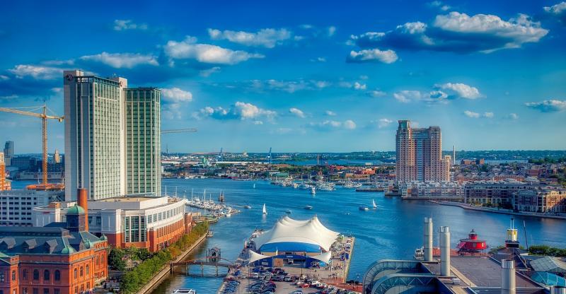 A view of the harbor in Baltimore