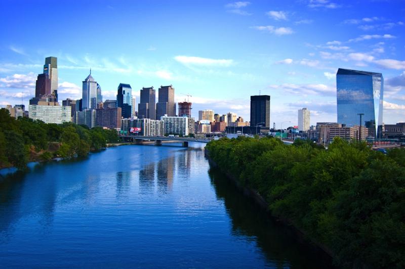 Philadelphia Skyline at midday. 