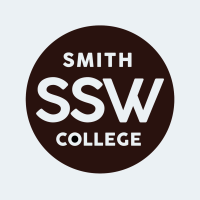 Smith SSW monogram logo in brown reading Smith College SSW