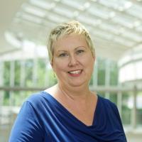 Dawn Faucher smiles at the camera