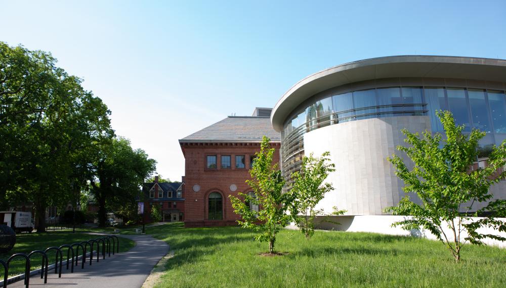 The exterior of Nielson Library and one of its "jewel boxes" on the Smith College campus.