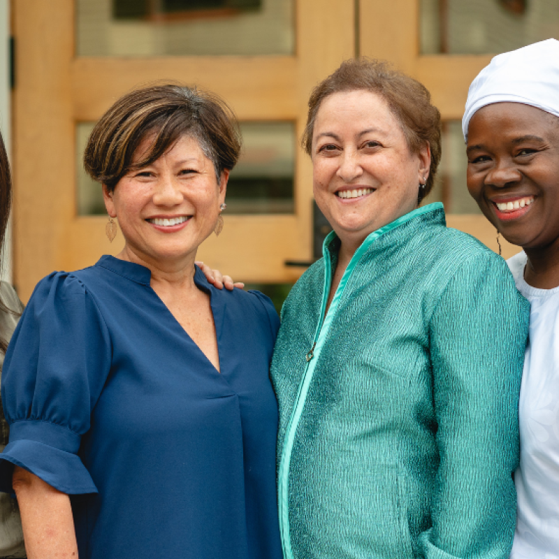 2025 Alumni Award Winners stand with Dean Marianne Yoshioka (minus Mike Langlois)