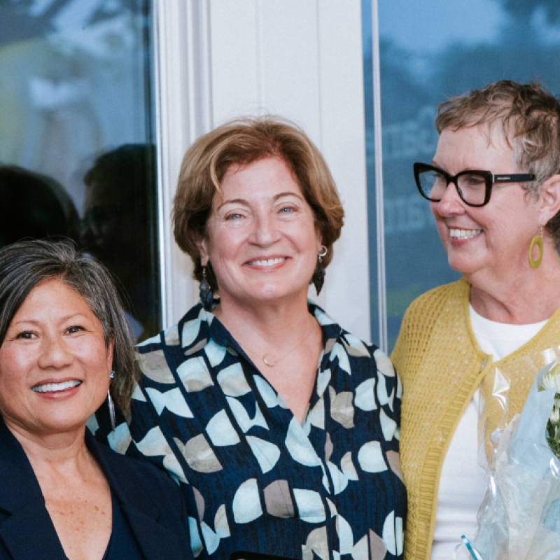 Dean Yoshioka, Laurie Peter, Dawn Faucher at 2025 Alumni Awards