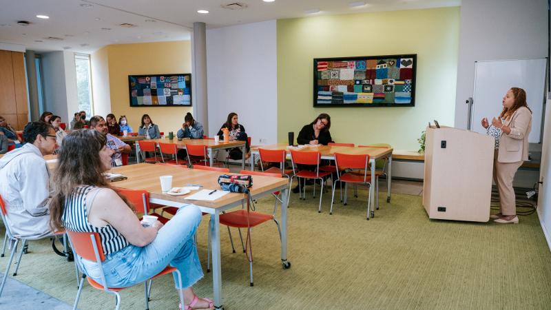Participants in the 2025 Deepening Clinical Practice Conference listen intently to the session presenter.